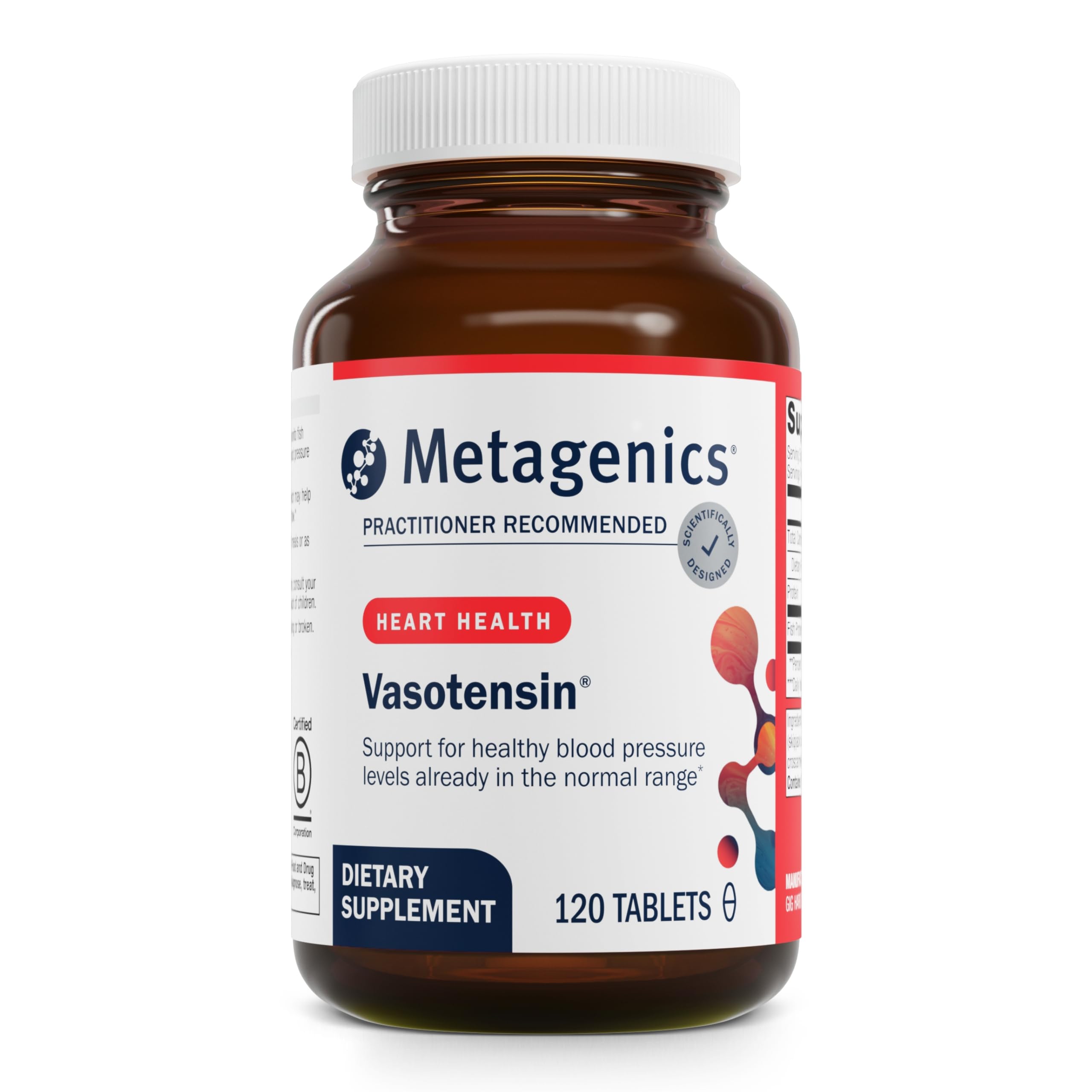 Foto 2 pulgar | Suplemento Metagenics Vasotensin para la Presión Arterial 120 Comprimidos - Venta Internacional