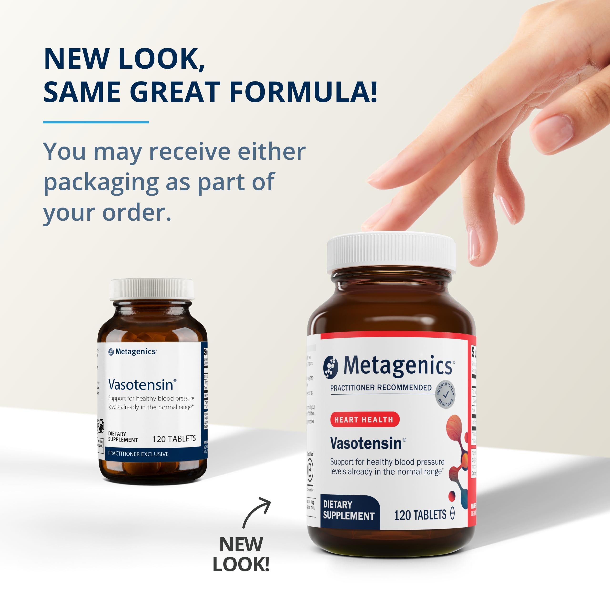 Foto 4 pulgar | Suplemento Metagenics Vasotensin para la Presión Arterial 120 Comprimidos - Venta Internacional