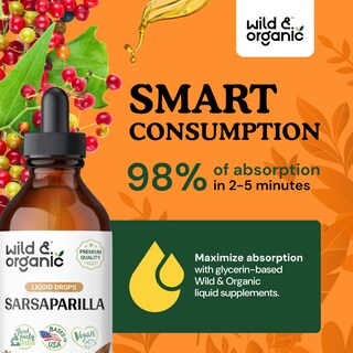 Foto 4 | Suplemento de Tintura de Raíz de Zarzaparrilla Wild & Organic120 Ml - Venta Internacional