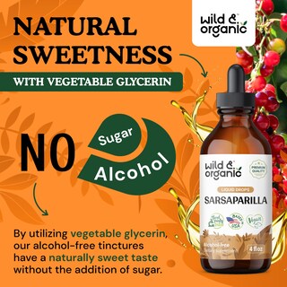 Foto 6 | Suplemento de Tintura de Raíz de Zarzaparrilla Wild & Organic120 Ml - Venta Internacional