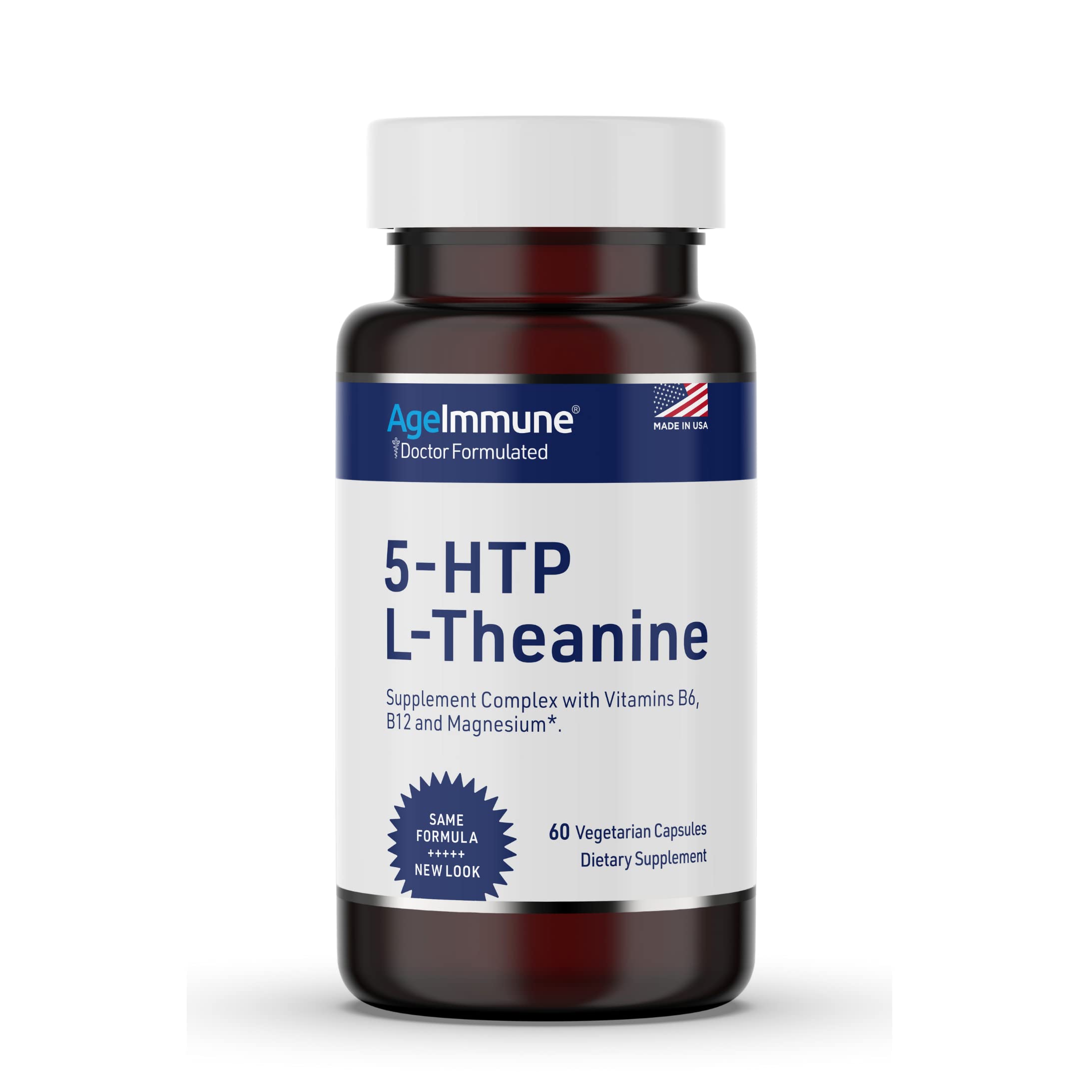 Foto 2 pulgar | Suplemento Ageimmune Con Fórmula 5-htp Para Aliviar El Estrés, 60 Cápsulas - Venta Internacional.