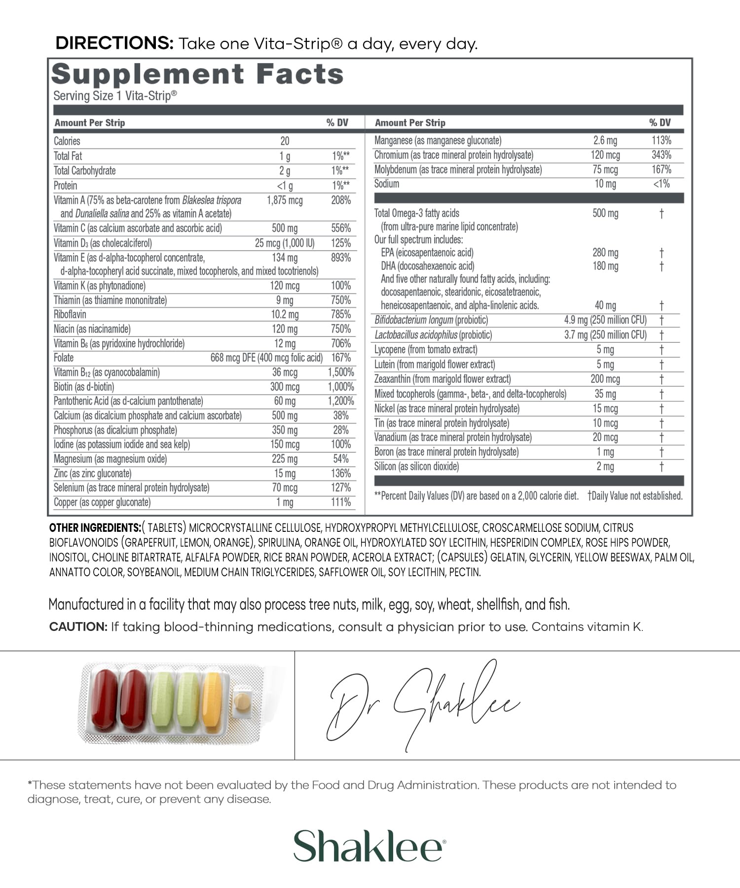 Foto 4 pulgar | Suplemento Shaklee Vitalizer Men Advanced Nutrition 30 Tiras - Venta Internacional