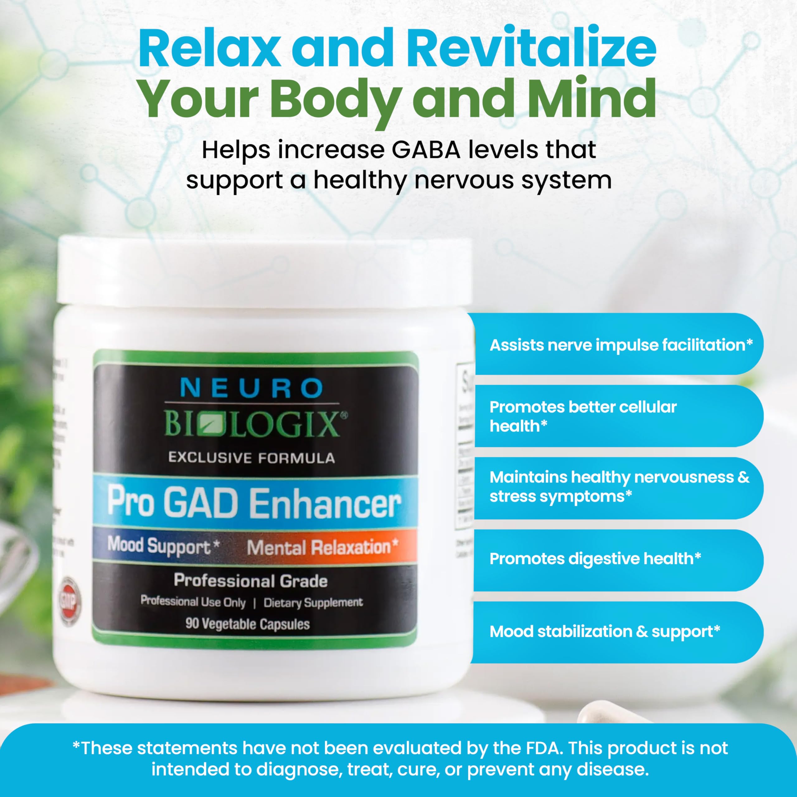 Foto 8 pulgar | Suplemento Neurobiologix Pro Gad Enhancer 90 Cápsulas - Venta Internacional