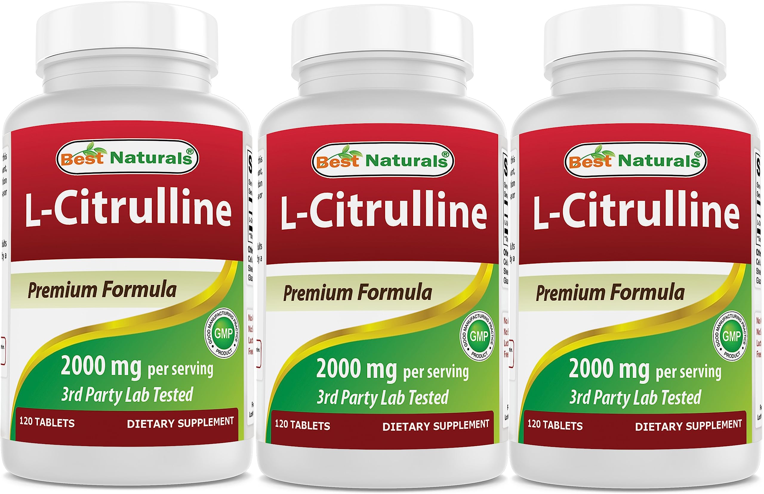 Foto 2 pulgar | Suplemento Best Naturals L-citrulina 2000 Mg 120 Comprimidos 3 Piezas - Venta Internacional