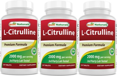 Foto 1 | Suplemento Best Naturals L-citrulina 2000 Mg 120 Comprimidos 3 Piezas - Venta Internacional