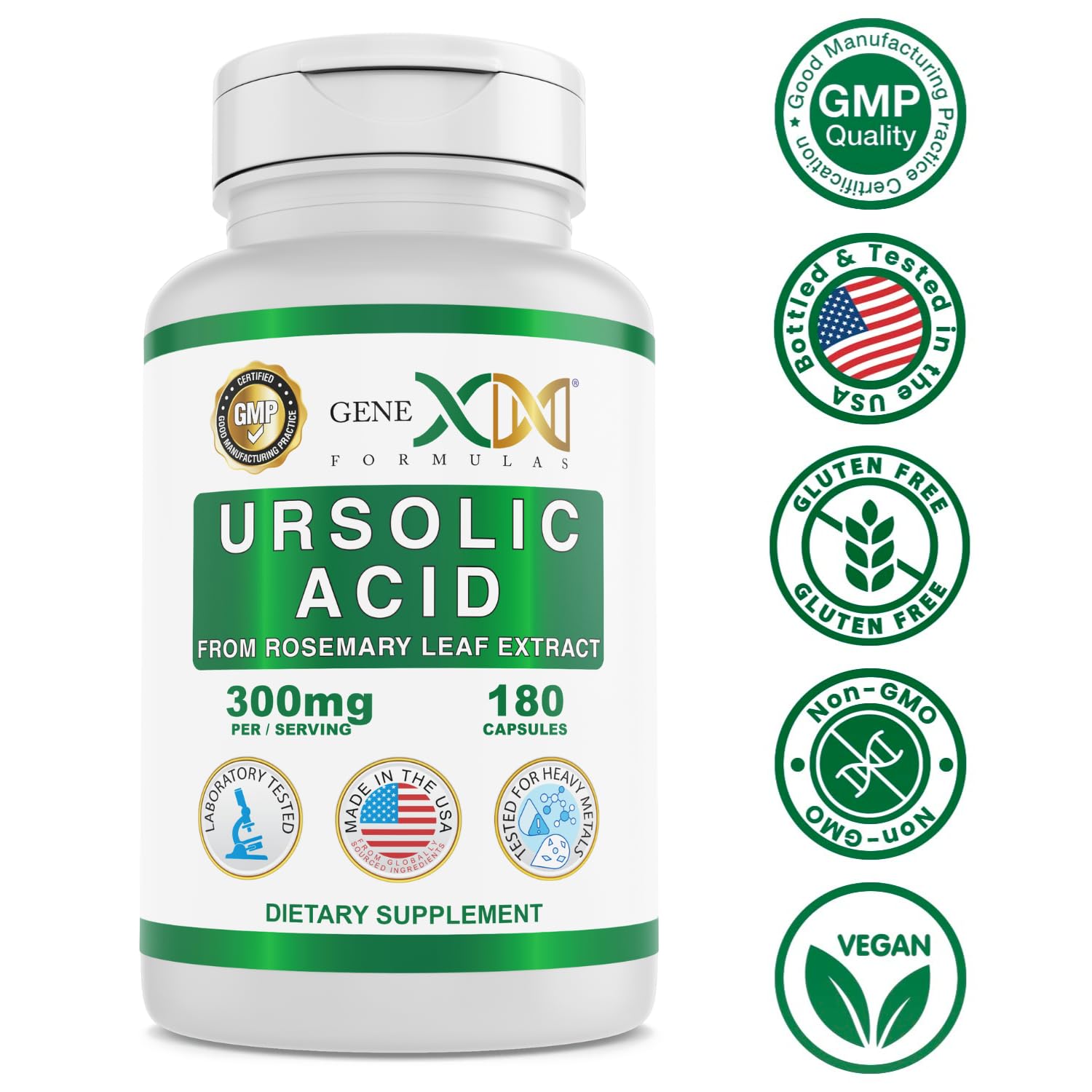Foto 5 pulgar | Suplemento Genex Fórmulas de Ácido Ursólico 300 mg 180 Cápsulas - Venta Internacional