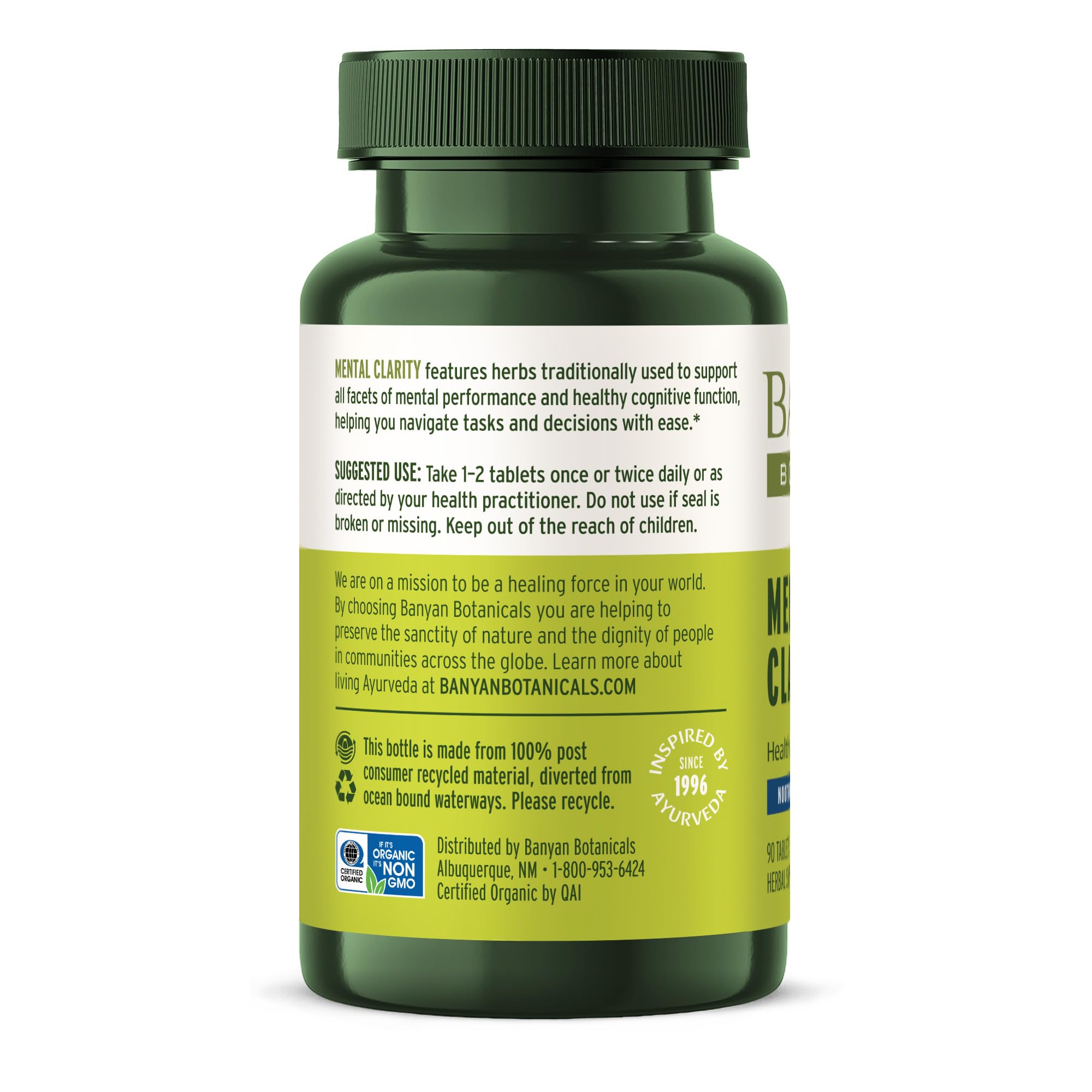 Foto 2 | Suplemento Banyan Botanicals Mental Clarity 90 Tabletas- Venta Internacional
