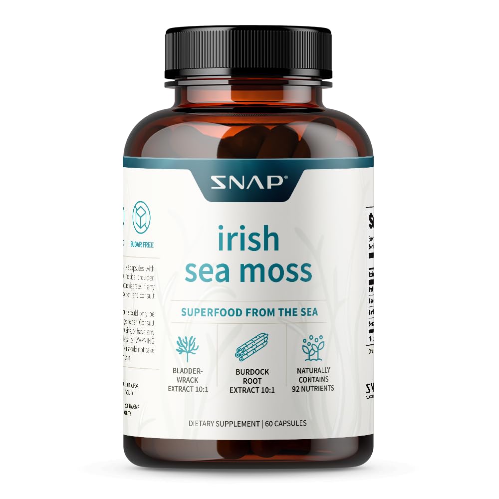 Foto 1 | Suplemento Snap Supplements Irish Sea Moss con Fucus 60 Cápsulas - Venta Internacional