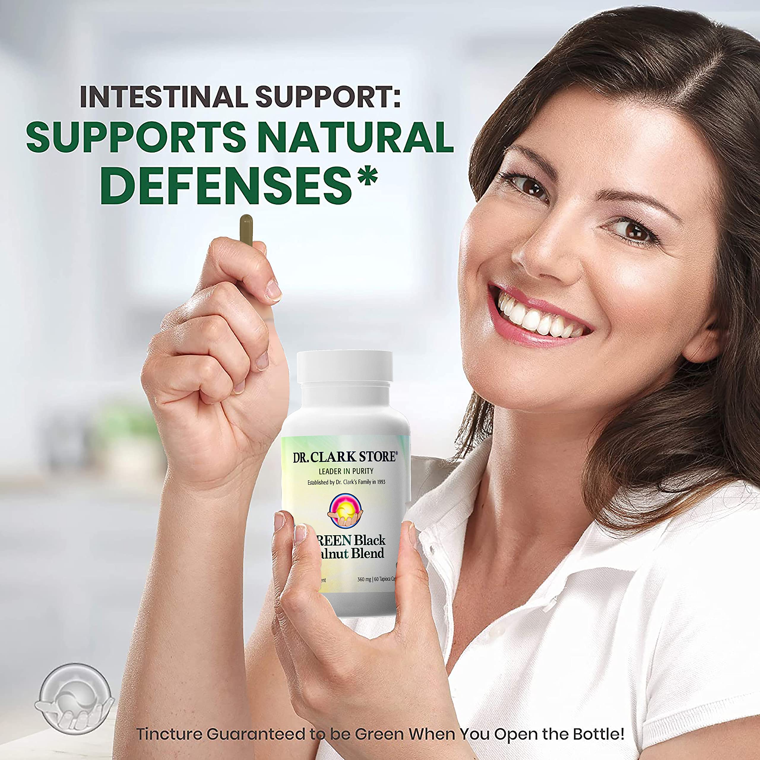 Foto 7 pulgar | Suplemento Dietético Dr. Clark Green Black Walnut 360 Mg 60 Cápsulas - Venta Internacional