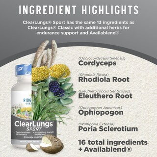 Foto 4 | Suplemento Ridgecrest Herbals Clearlungs Sport 60 Cápsulas Veganas - Venta Internacional
