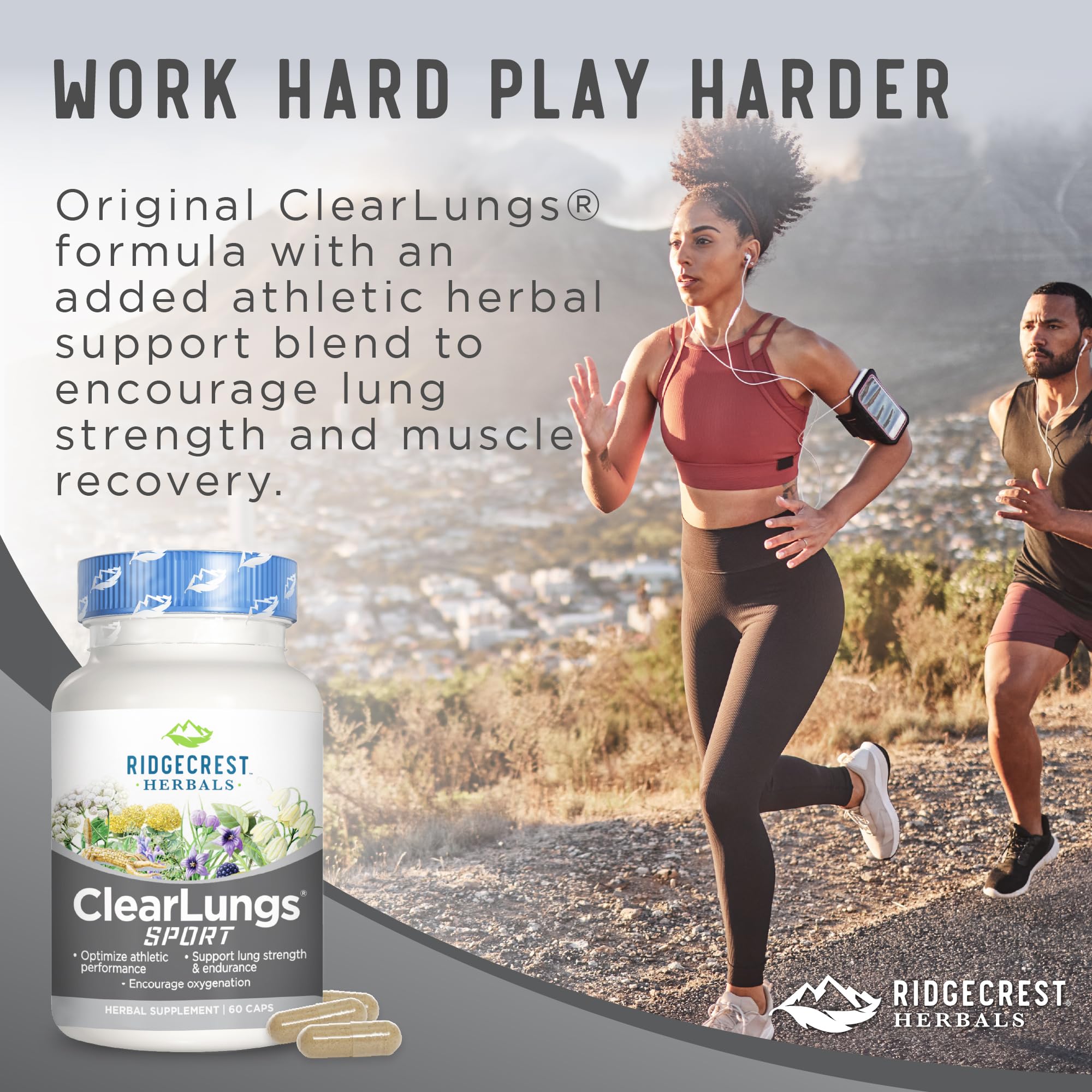 Foto 7 pulgar | Suplemento Ridgecrest Herbals Clearlungs Sport 60 Cápsulas Veganas - Venta Internacional