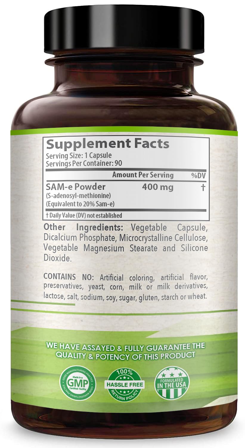 Foto 2 | Suplemento Healthywayrx Sam-e S-adenosil Metionina 400 Mg 90 Cápsulas - Venta Internacional.