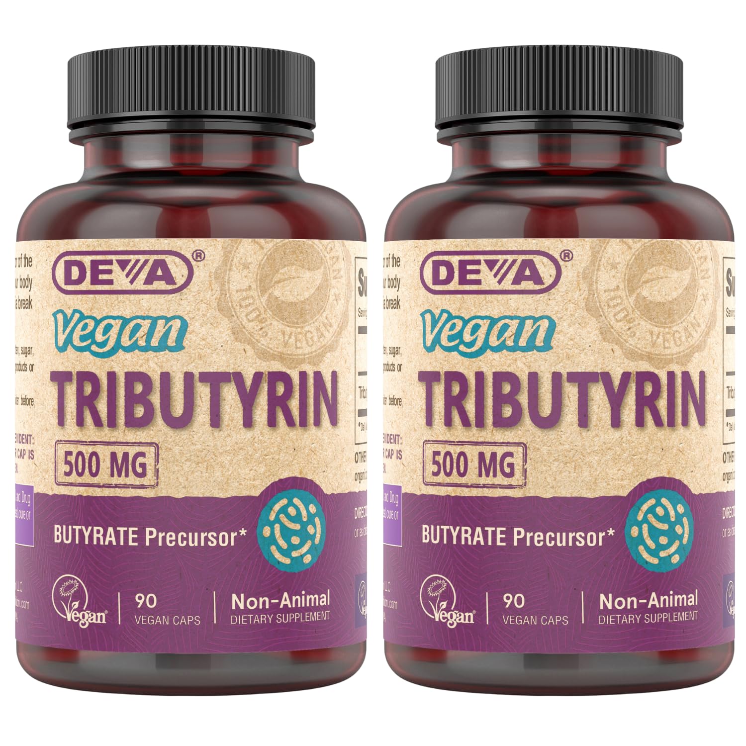 Foto 1 | Suplemento Deva Vegan Tributirina 500 Mg 90 Cápsulas Paquete de 2 - Venta Internacional
