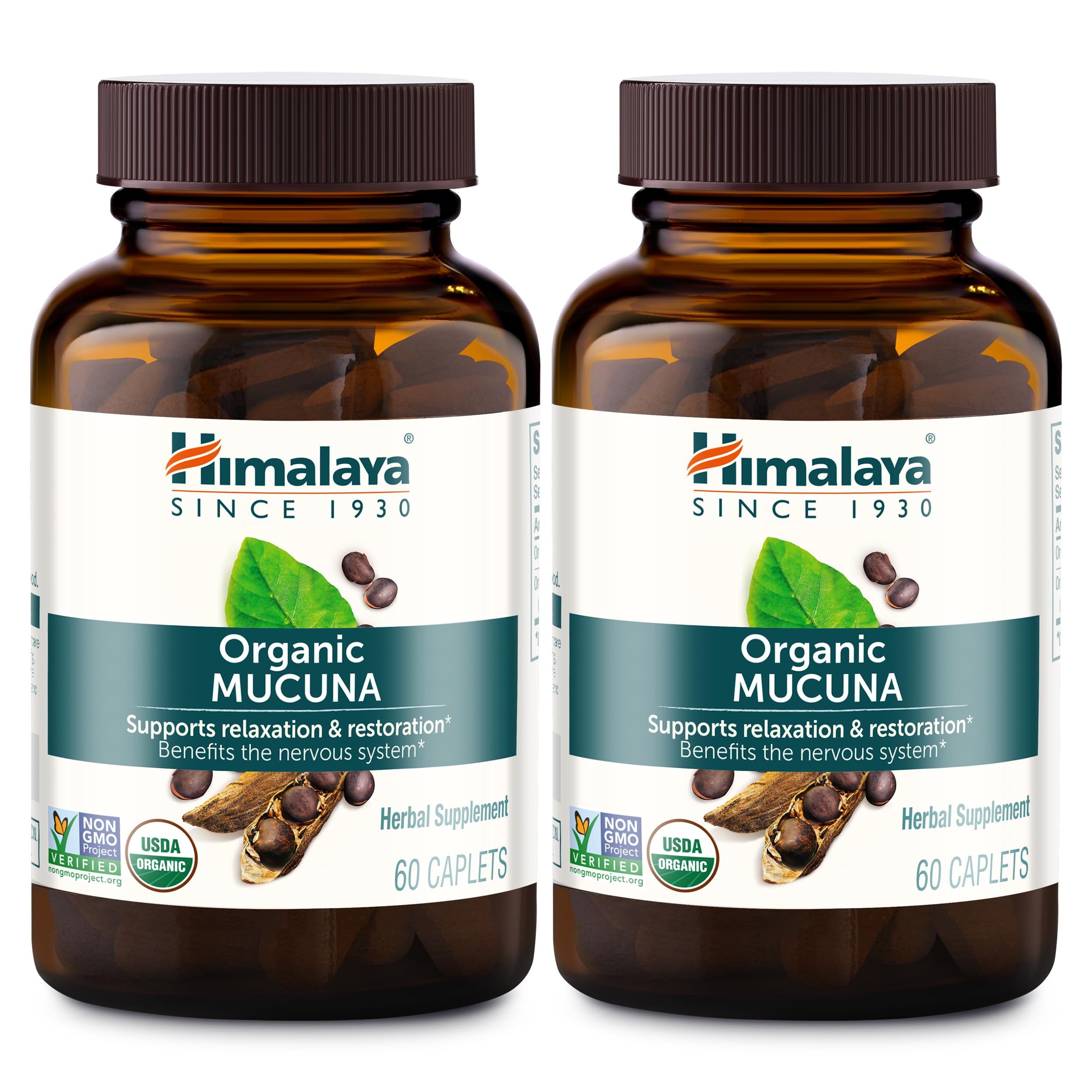 Foto 2 pulgar | Suplemento Himalaya Organic Mucuna 600 Mg 60 Cápsulas Vegetales X2 - Venta Internacional