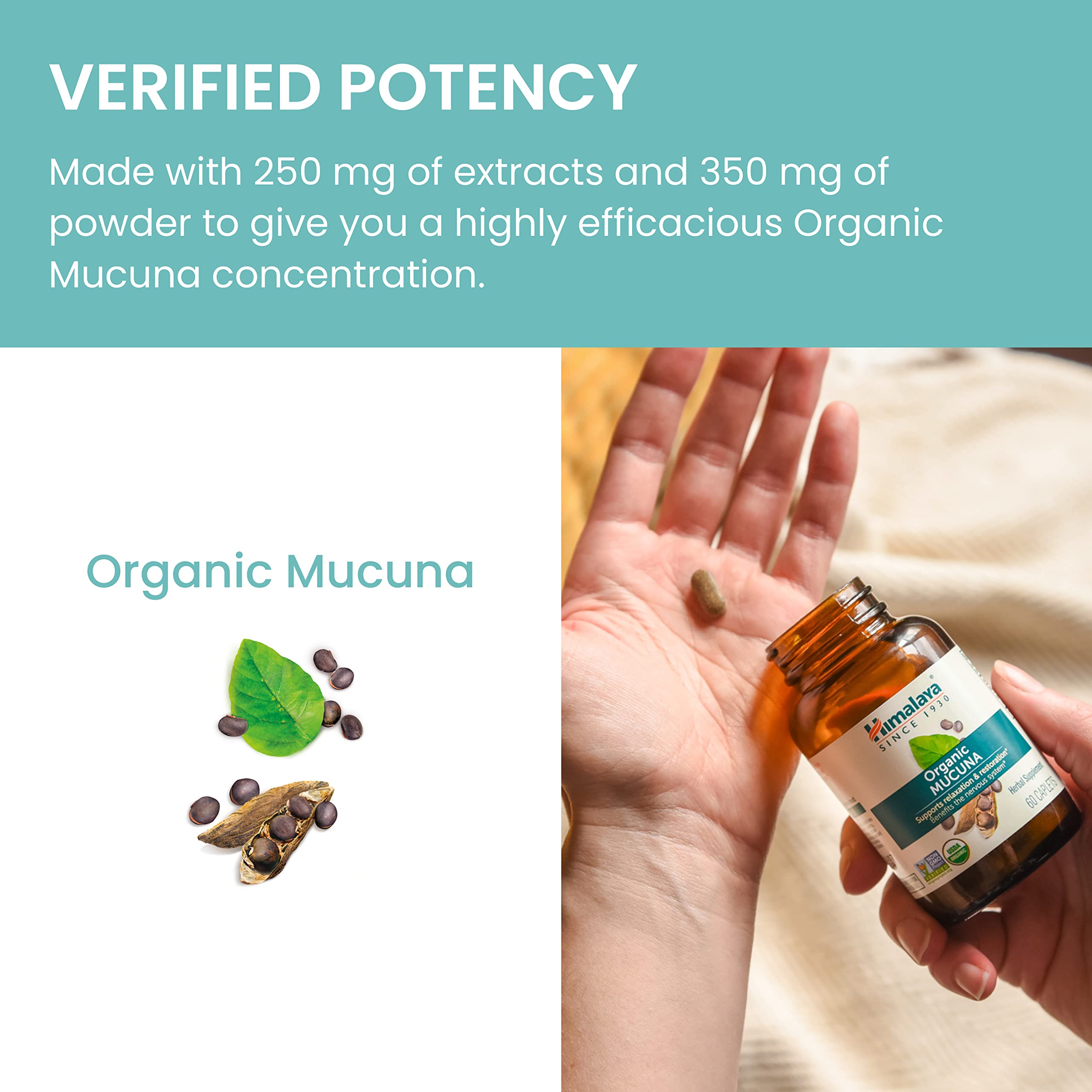 Foto 8 pulgar | Suplemento Himalaya Organic Mucuna 600 Mg 60 Cápsulas Vegetales X2 - Venta Internacional