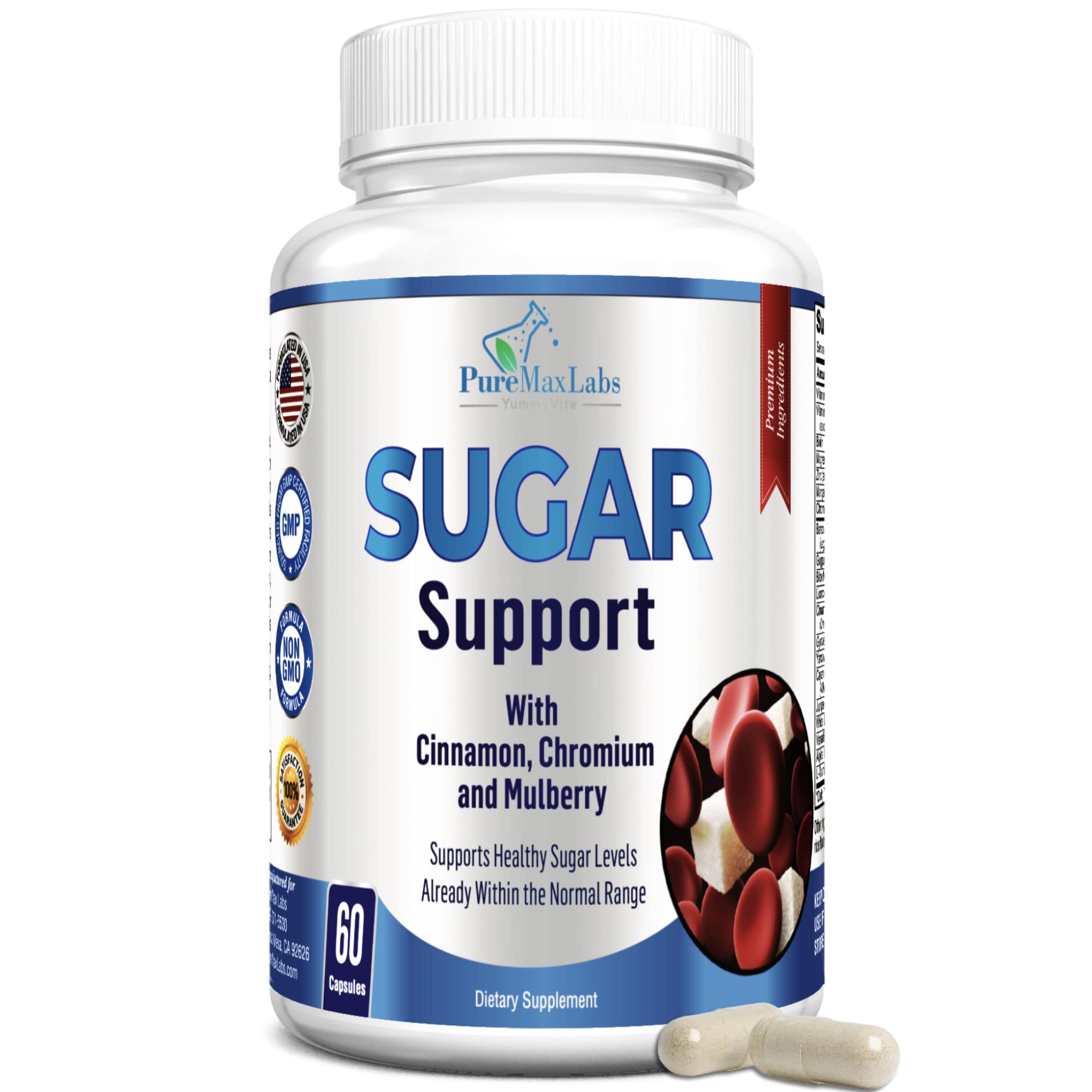 Foto 2 pulgar | Suplemento Yummyvite Sugar Support Con Canela Y Cromo 60 Cápsulas - Venta Internacional.