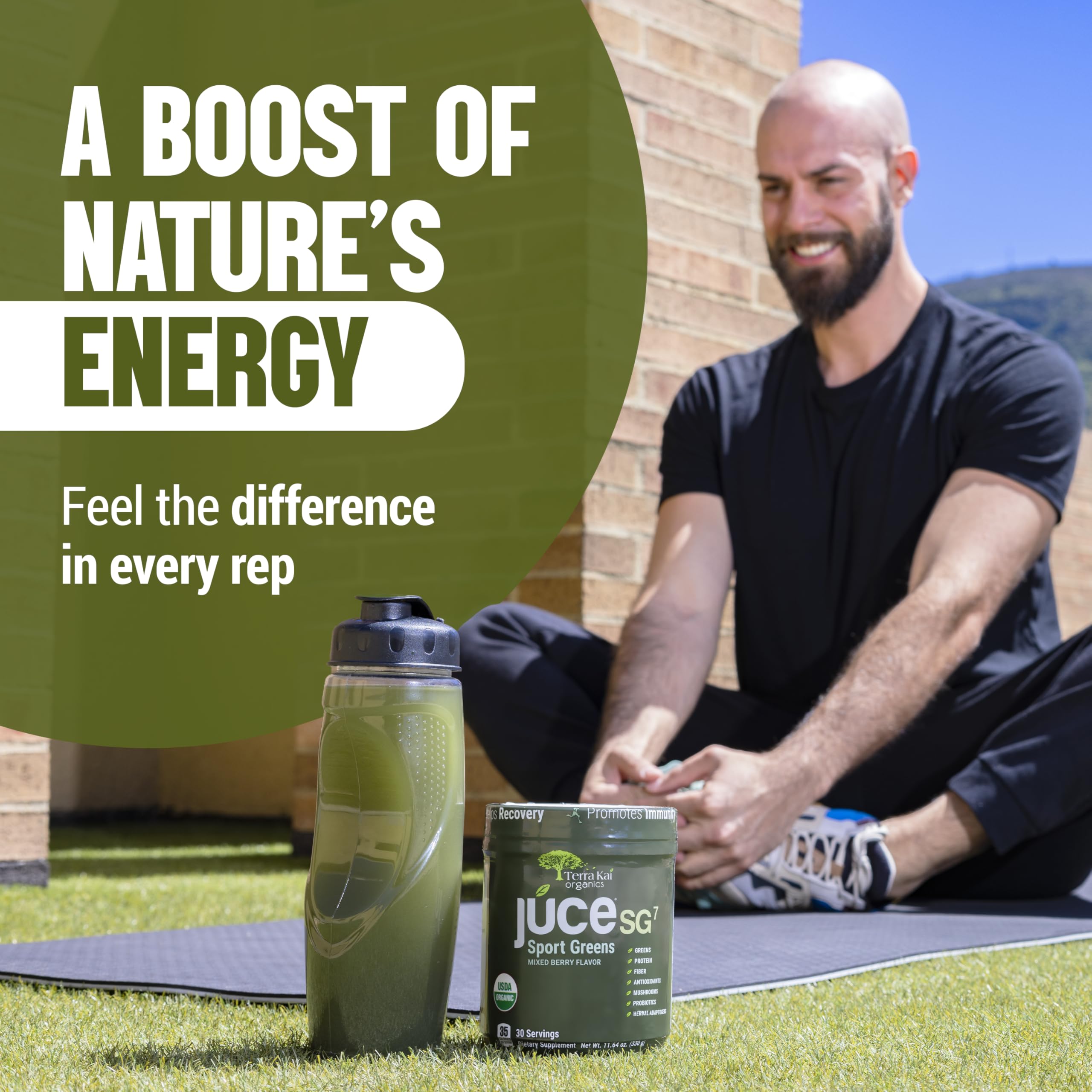 Foto 7 | Suplemento Terra Kai Organics Júce Sg7 Sport Greens En Polvo - Venta Internacional