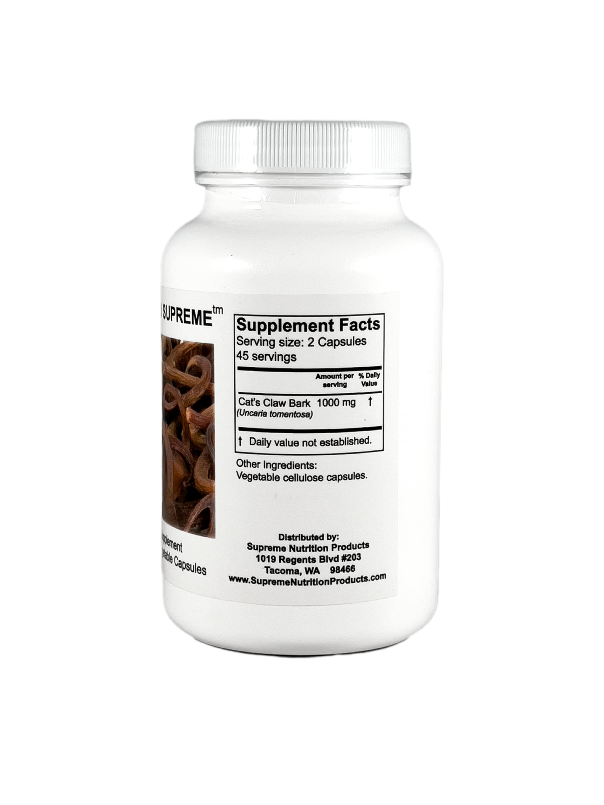 Foto 2 | Suplemento Alimenticio Supreme Nutrition Cat's Claw 90 Cápsulas - Venta Internacional