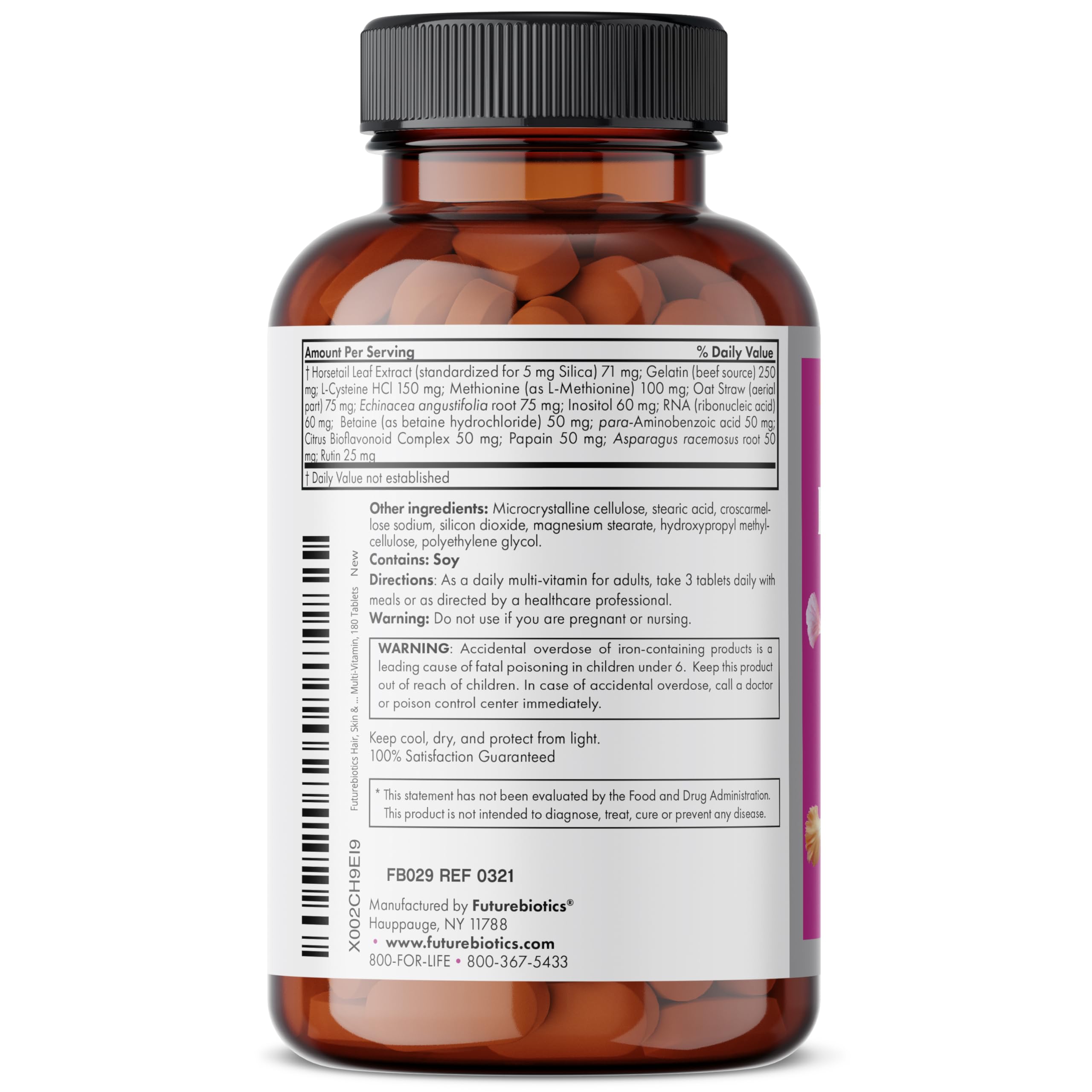Foto 8 pulgar | Suplemento Futurebiotics Para Cabello, Piel Y Uñas 180 Tabletas- Venta Internacional