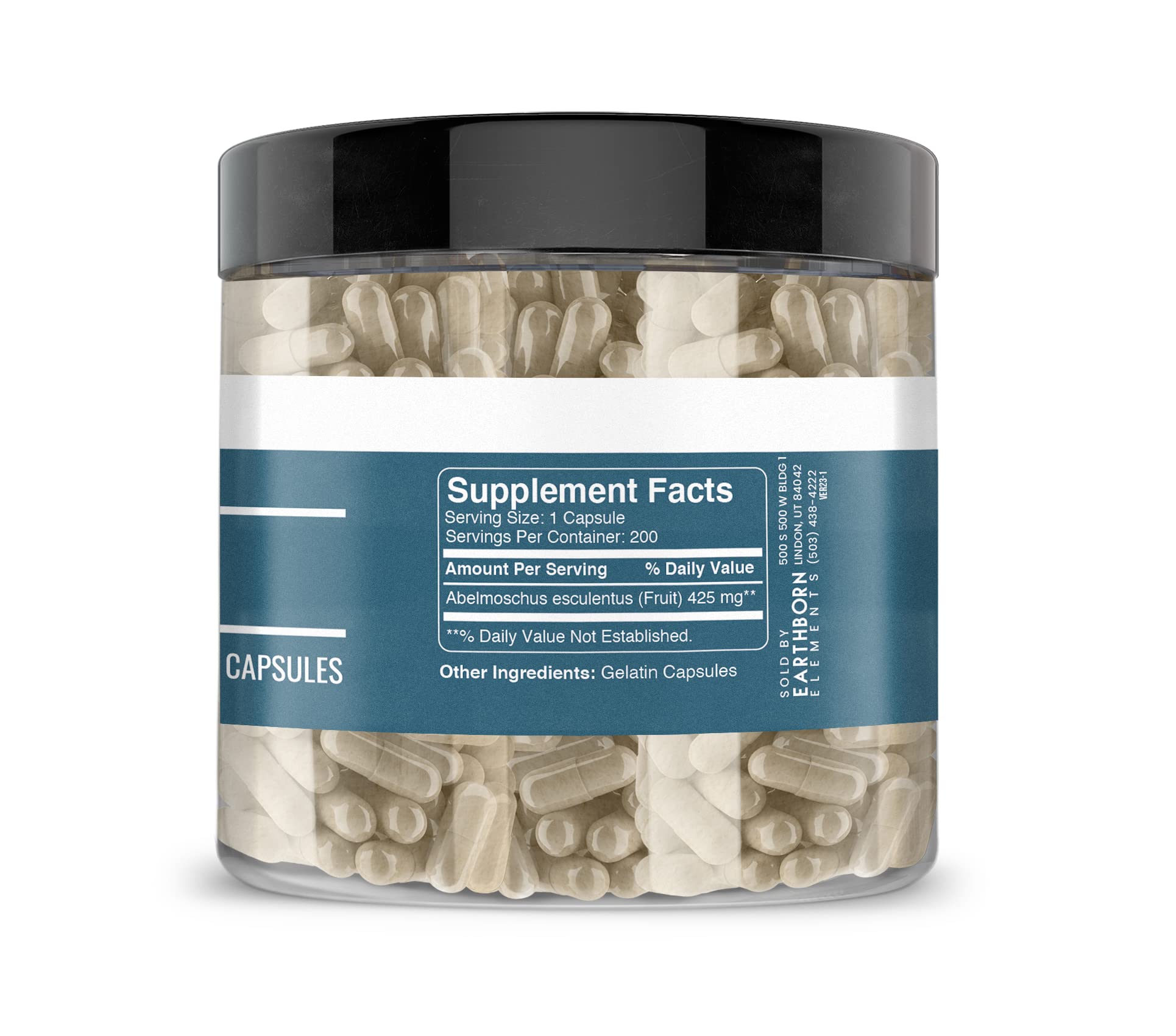 Foto 4 | Suplemento Dietético Earthborn Elements Extracto de Okra 200 Cápsulas - Venta Internacional