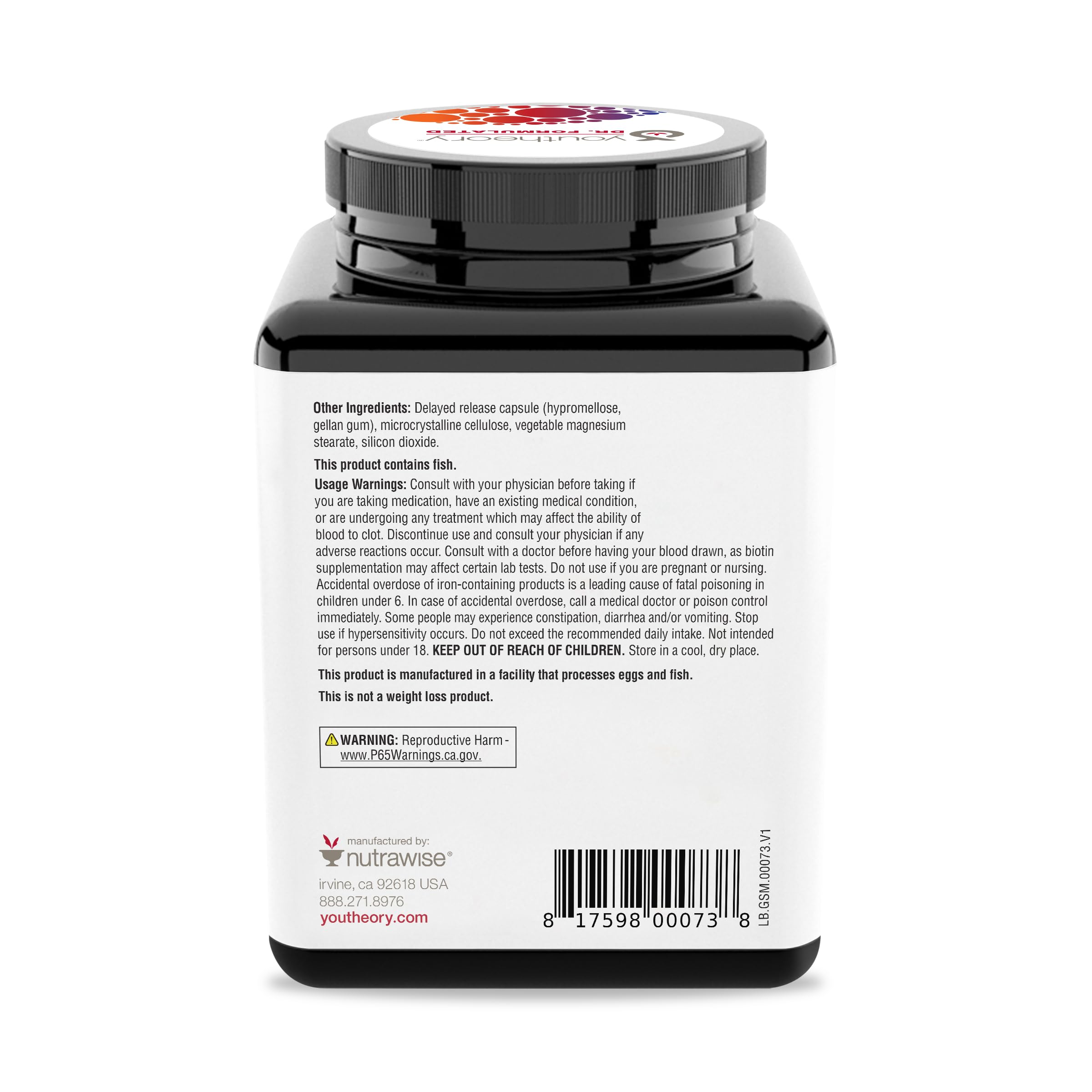 Foto 6 pulgar | Suplemento Youtheory High Potency Multi Glp-1 Support 150 Cápsulas - Venta Internacional