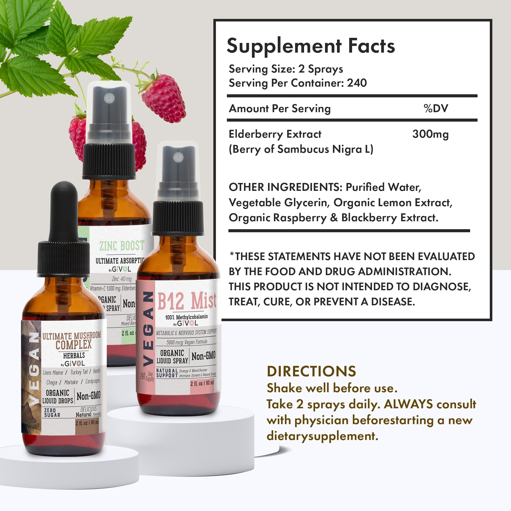 Foto 3 | Paquete De Bienestar Cognitivo Trio De Vitaminas Líquidas Givol 360d - Venta Internacional.