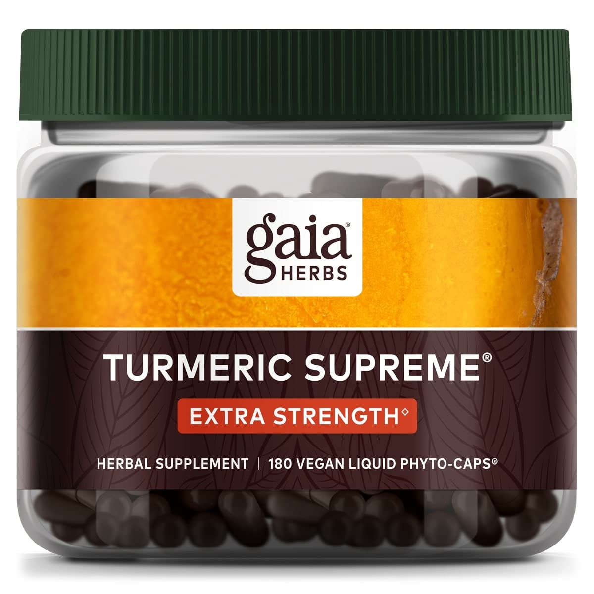 Foto 2 pulgar | Suplemento Gaia Herbs Turmeric Supreme Extra Strength 180 Cápsulas - Venta Internacional