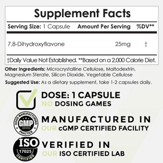Foto 2 | Suplemento Nootropics Depot 7,8-Dihidroxiflavona 25 mg 120 Cápsulas - Venta Internacional