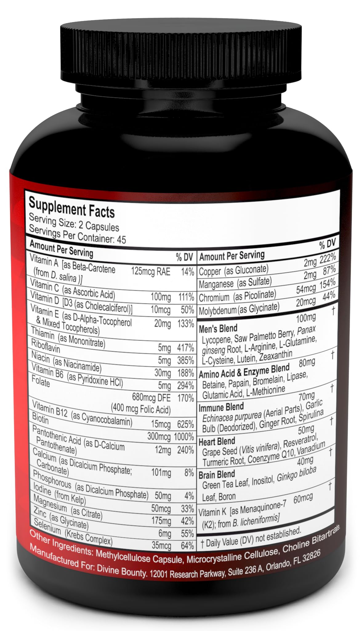 Foto 3 pulgar | Suplemento Multivitamínico Divine Bounty 90 Cápsulas - Venta Internacional