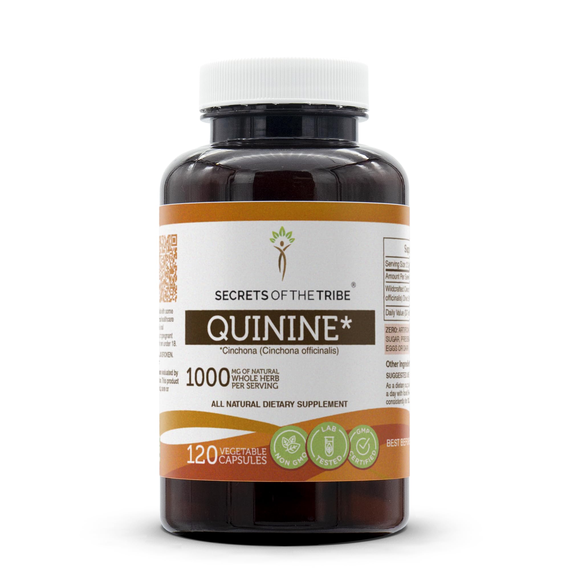 Suplemento Secrets Of The Tribe Quinine 1000 Mg 120 Cápsulas - Venta Internacional