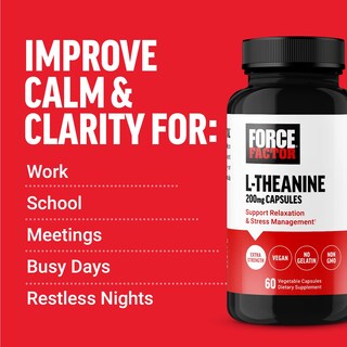 Foto 5 | Suplemento Force Factor L-teanina 200 mg 60 Cápsulas Veganas - Venta Internacional