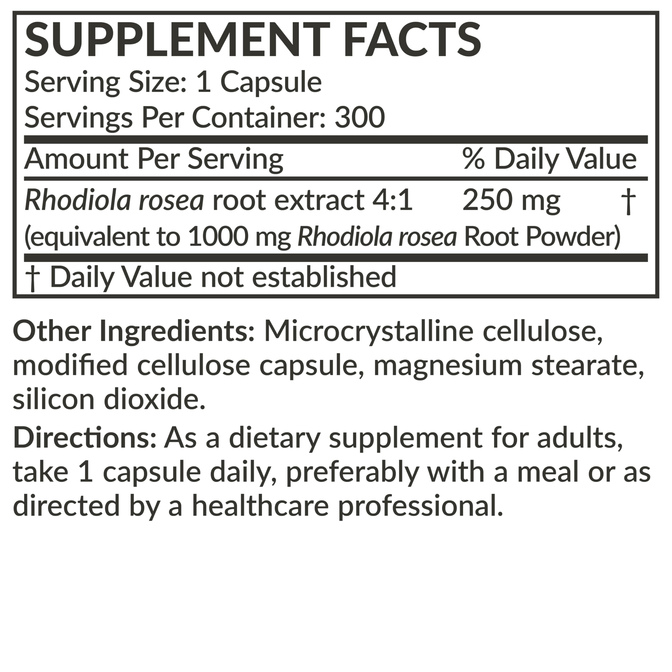 Foto 5 pulgar | Suplemento Futurebiotics Rhodiola Rosea 300 Cápsulas - Venta Internacional
