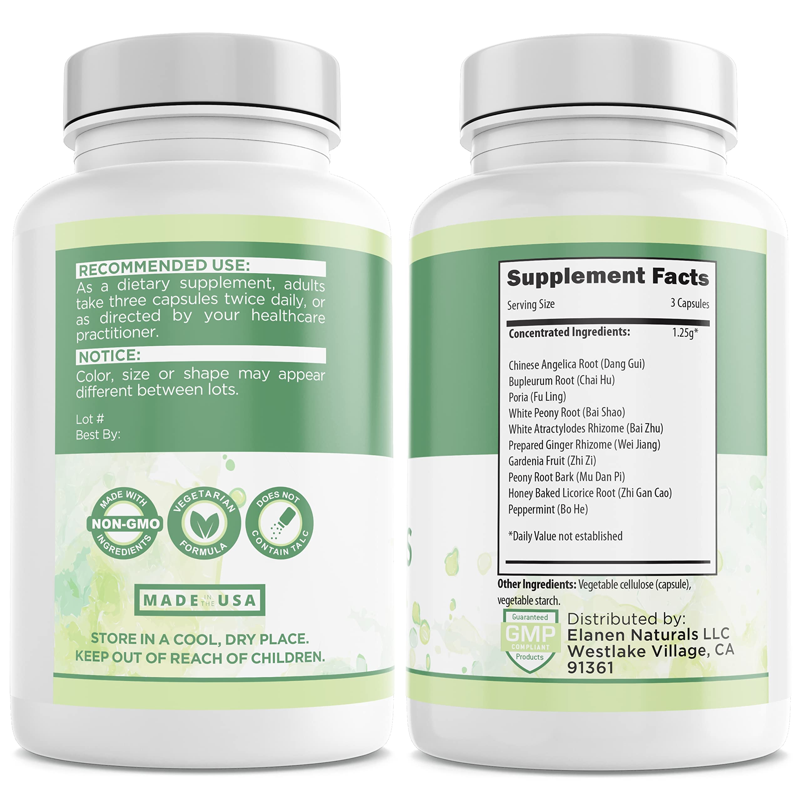 Foto 4 pulgar | Suplemento Elanen Naturals Jia Wei Xiao Yao San 100 Cápsulas - Venta Internacional