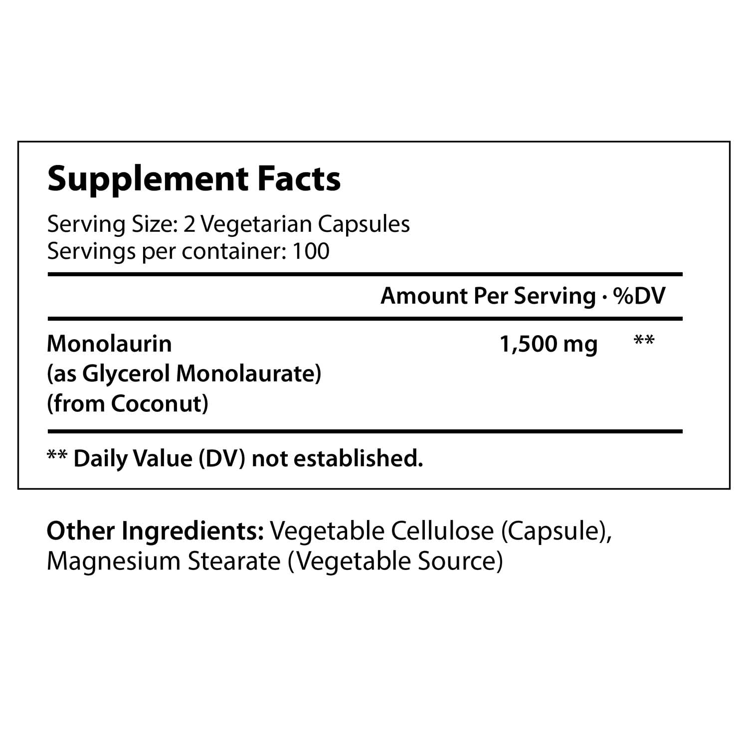 Foto 3 pulgar | Suplemento Longlife Nutri Monolaurin 1500 Mg 200 Cápsulas - Venta Internacional.