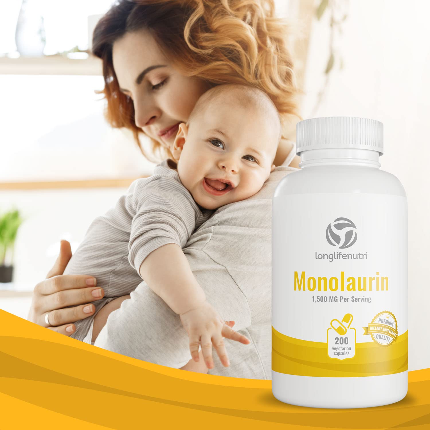 Foto 4 pulgar | Suplemento Longlife Nutri Monolaurin 1500 Mg 200 Cápsulas - Venta Internacional.