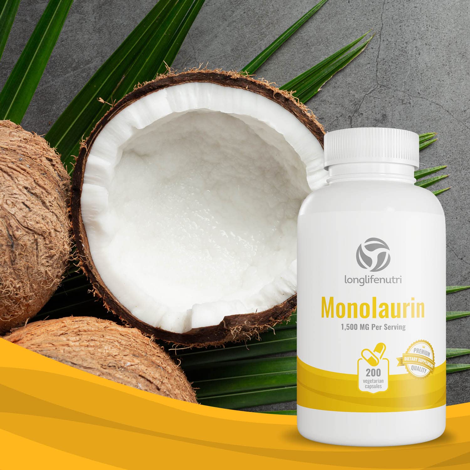 Foto 7 pulgar | Suplemento Longlife Nutri Monolaurin 1500 Mg 200 Cápsulas - Venta Internacional.