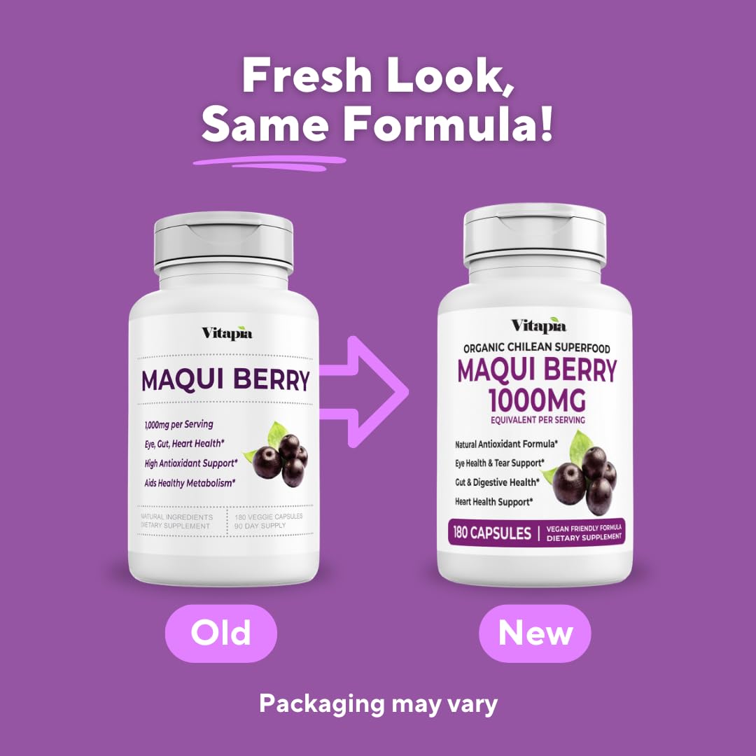 Foto 4 pulgar | Suplemento Vitapia Maqui Berry 1000 mg 180 Cápsulas - Venta Internacional