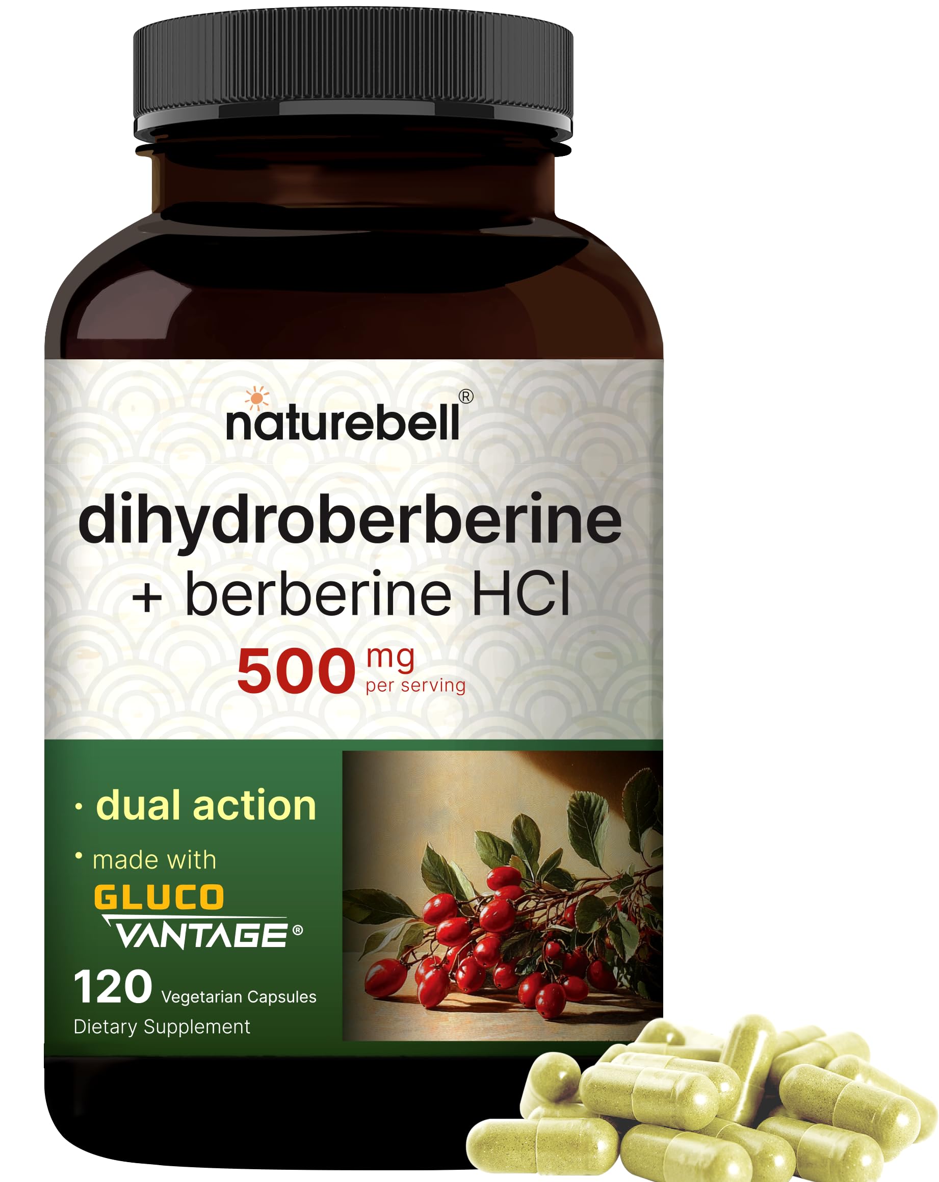 Suplemento Naturebell de Dihidroberberina con Clorhidrato de Berberina 500 mg - Venta Internacional