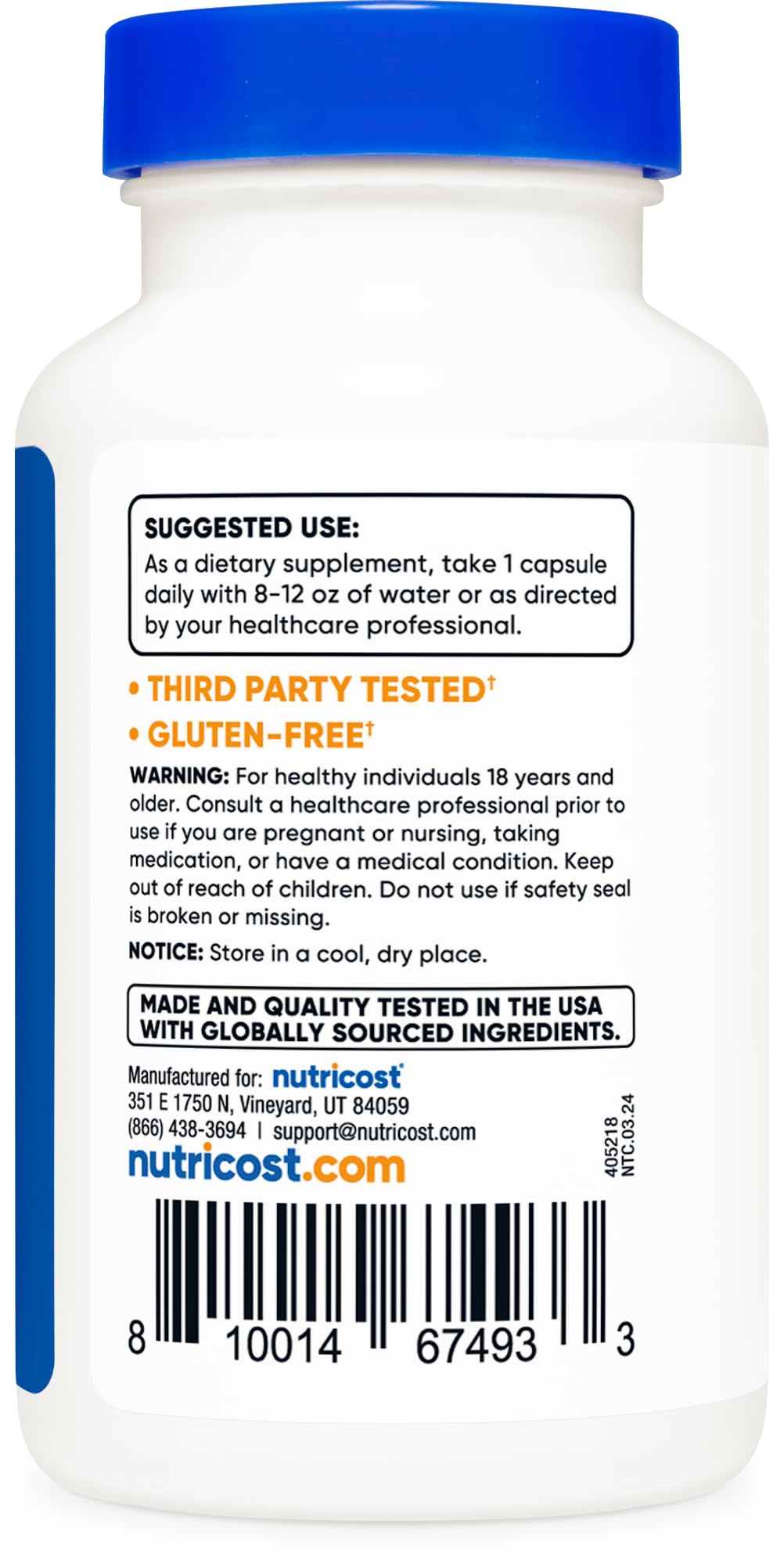 Foto 5 pulgar | Suplemento Nutricost Matricaria 380 Mg 120 Cápsulas - Venta Internacional