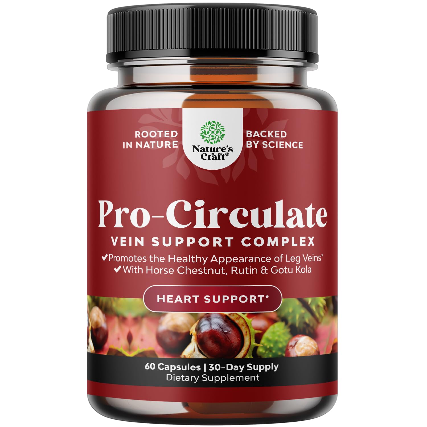 Suplemento Natures Craft para Apoyar las Venas y Piernas Durante 1 Mes - Venta Internacional