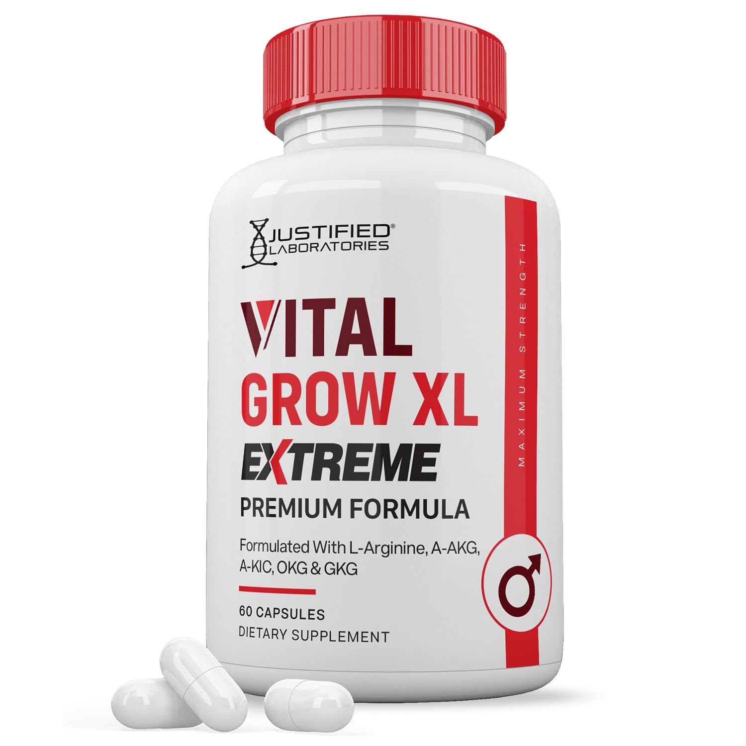 Suplemento Justified Laboratories Vital Grow Xl Extreme 60 Cápsulas-Venta Internacional