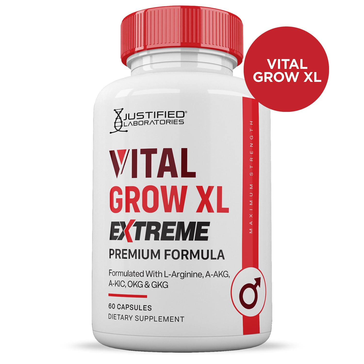 Foto 4 pulgar | Suplemento Justified Laboratories Vital Grow Xl Extreme 60 Cápsulas-Venta Internacional