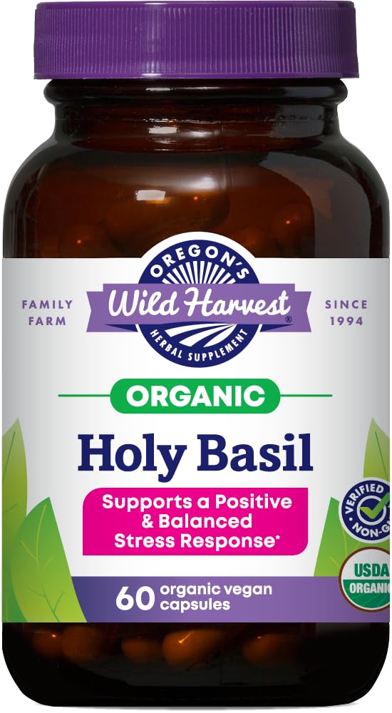 Foto 2 pulgar | Suplemento Herbal Oregon's Wild Harvest Organic Holy Basil 60 Cápsulas - Venta Internacional