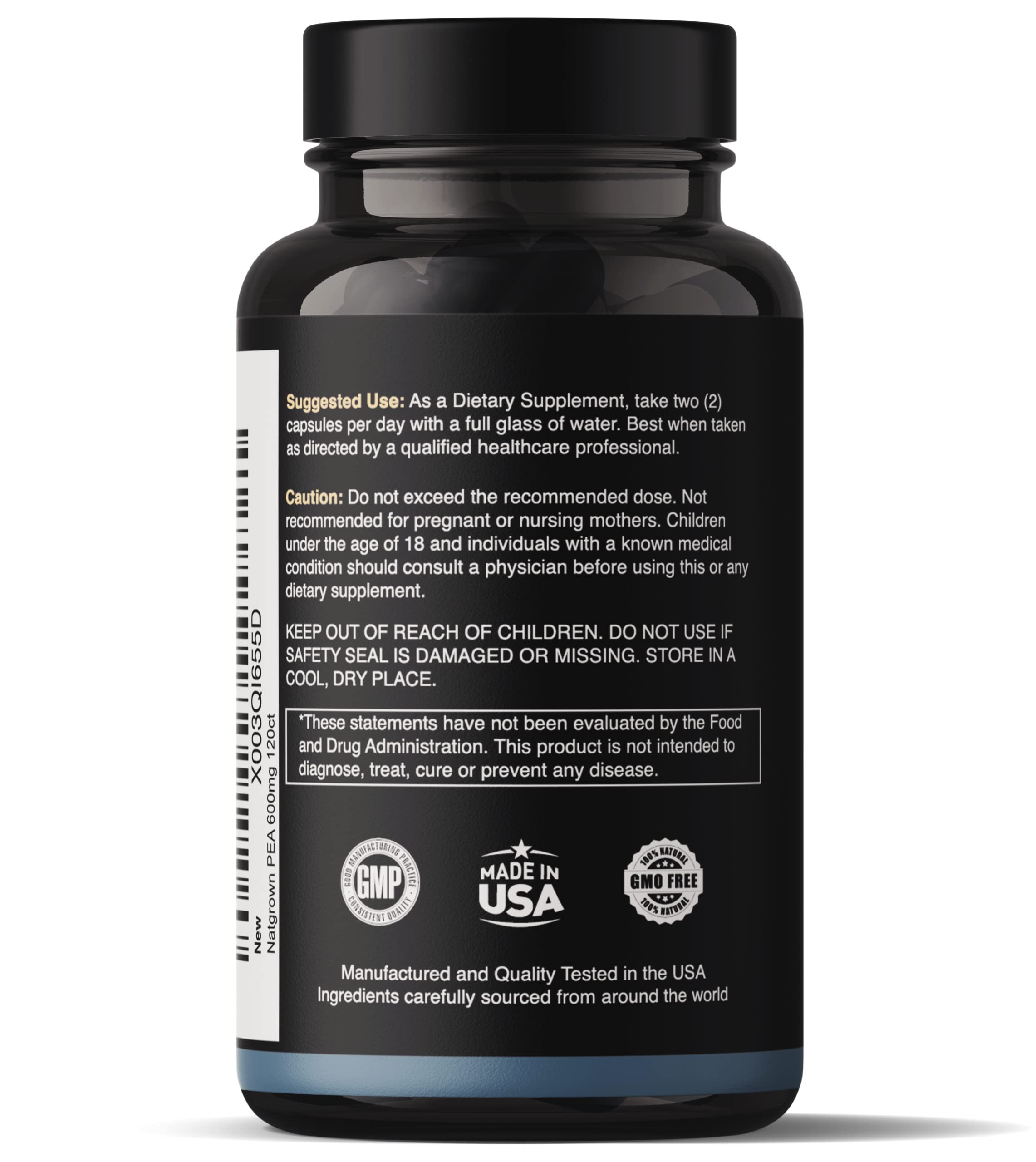 Foto 4 pulgar | Suplemento Natgrown Palmitoiletanolamida Pea 600 Mg 120 Cápsulas - Venta Internacional