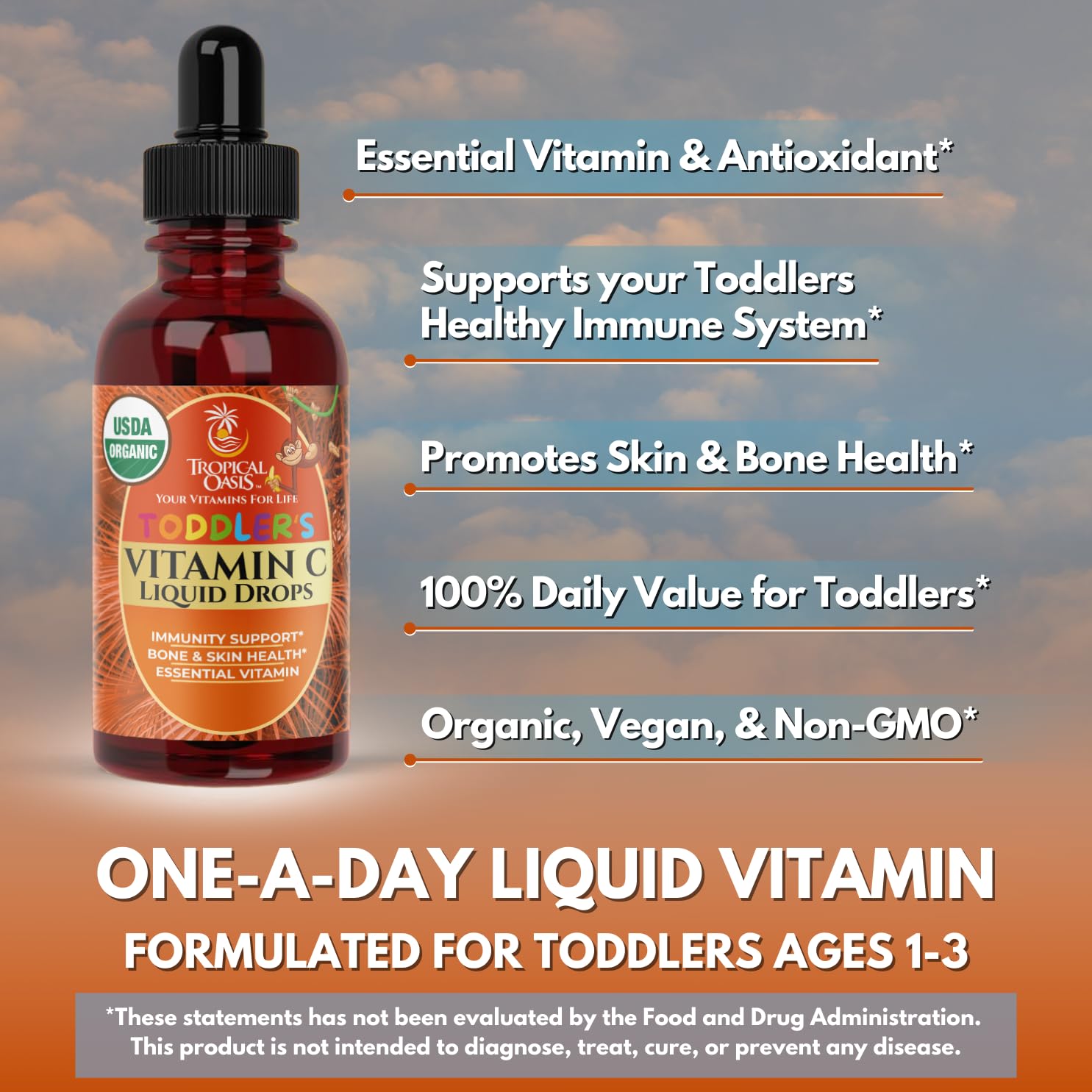 Foto 5 | Gotas de Vitamina C Tropical Oasis USDA Organic 60 Porciones - Venta Internacional