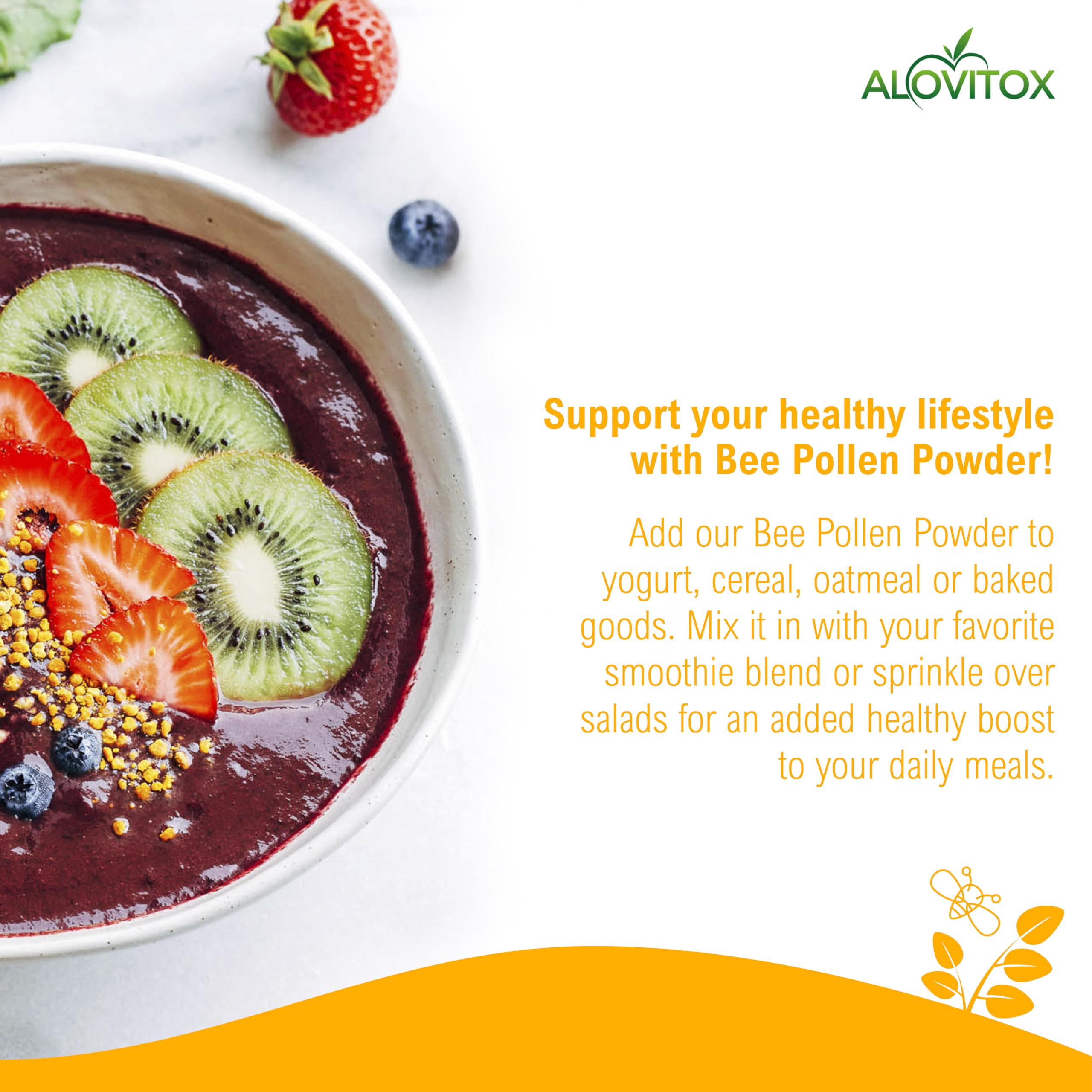 Foto 5 | Suplemento Alovitox Polen De Abeja En Polvo 227 Ml - Venta Internacional