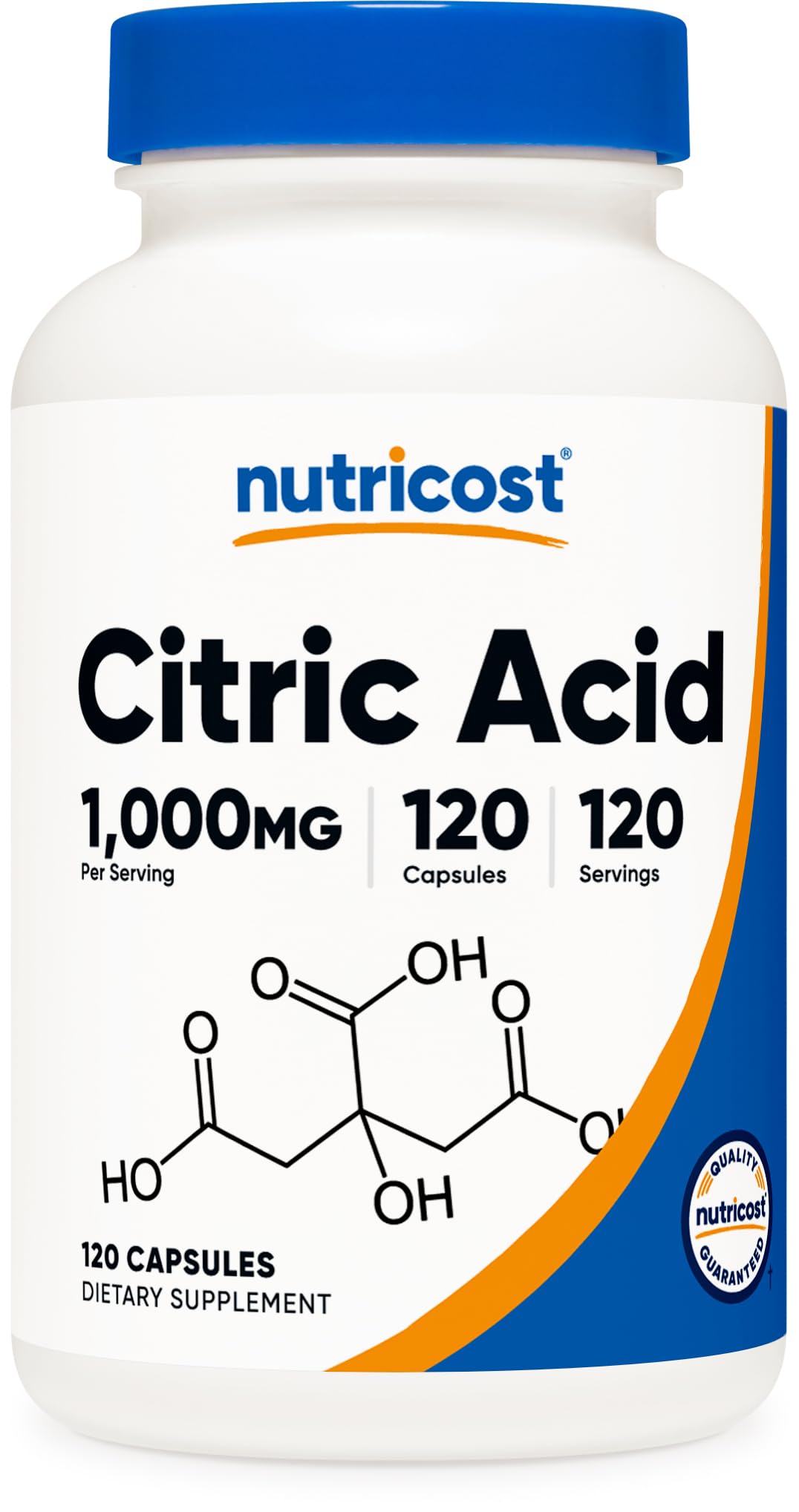 Foto 2 pulgar | Suplemento Nutricost Ácido Cítrico 1000 Mg 120 Cápsulas - Venta Internacional