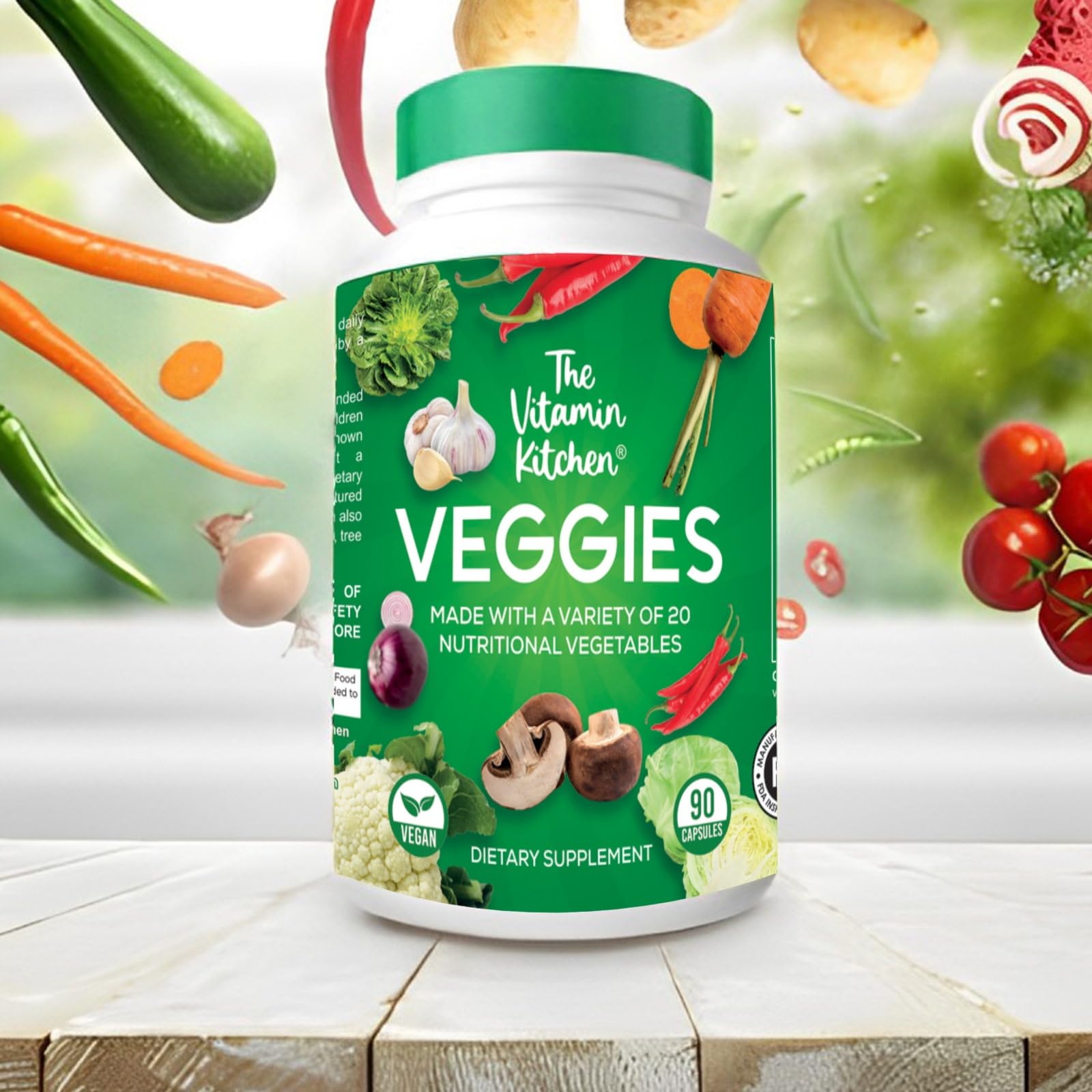 Foto 7 | Suplementos The Vitamin Kitchen Fruit And Veggie 360 Cápsulas - Venta Internacional.