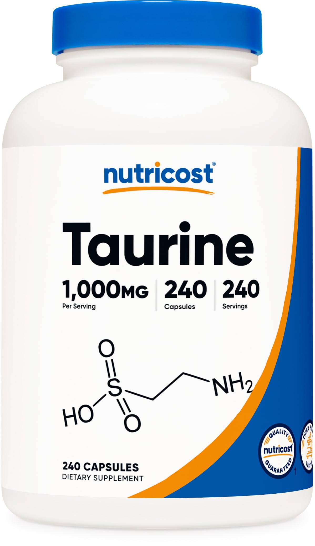 Foto 2 pulgar | Suplemento Nutricost Taurine 1000 Mg 240 Cápsulas - Venta Internacional