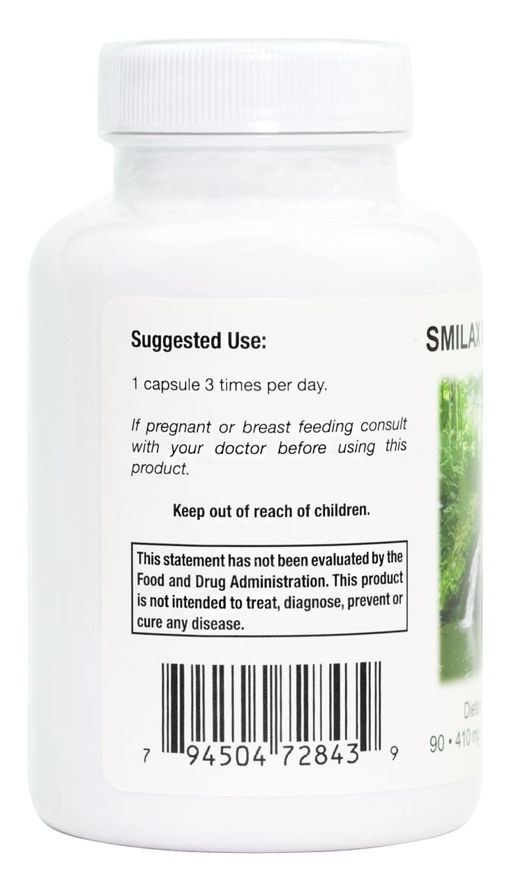 Foto 3 pulgar | Supreme Nutrition Smilax 90 Cápsulas Vegetarianas de Zarzaparrilla - Venta Internacional